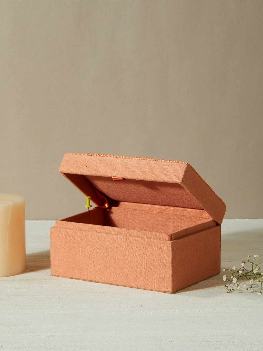 

Fabindia Coral Embellished Utility Box Holder