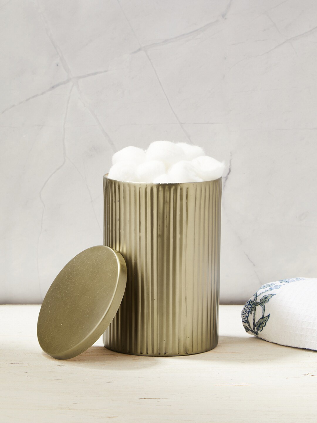 

Fabindia Solid Large Brass Storage Jar, Gold