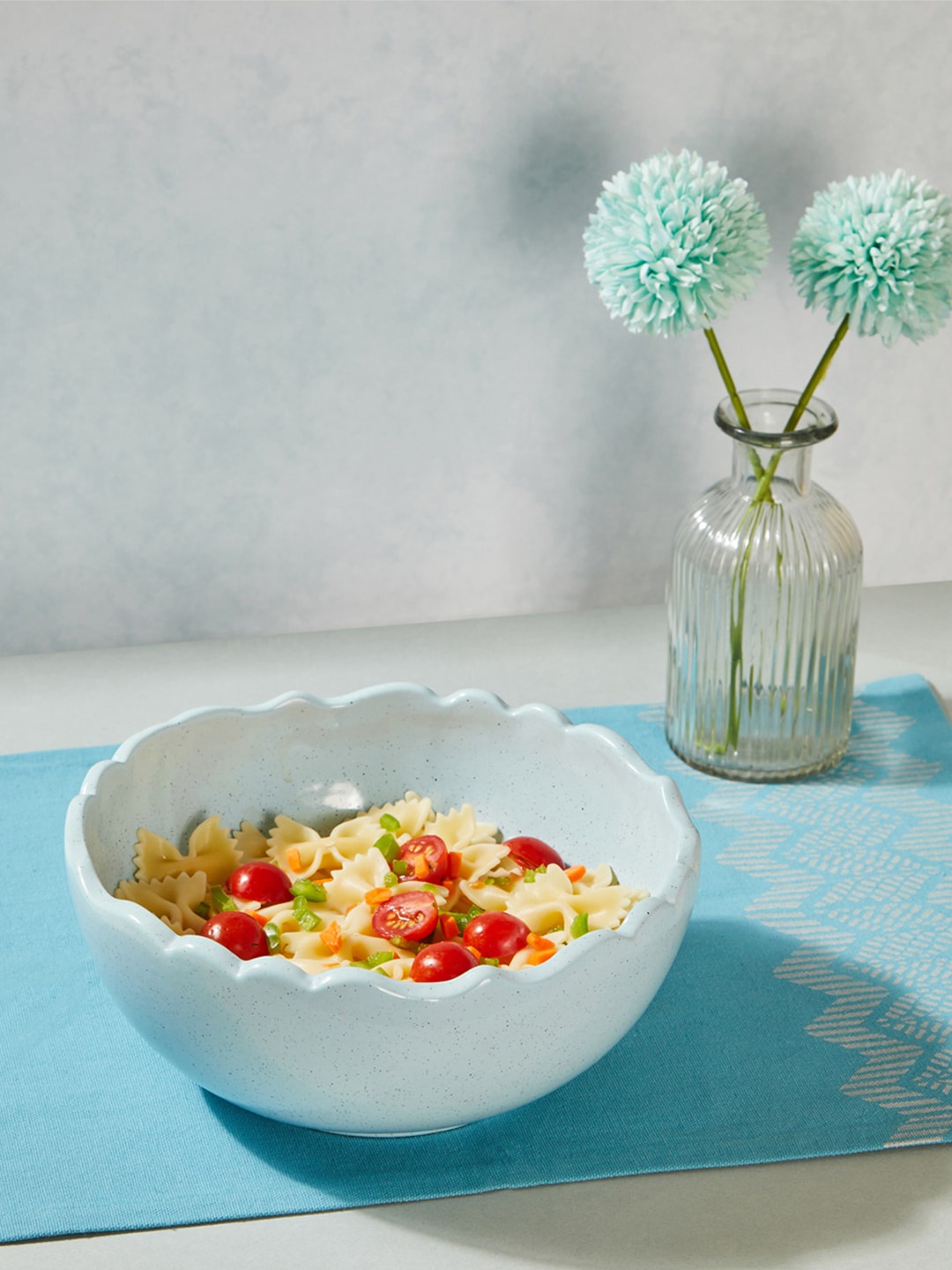 

Fabindia Blue Solid Ceramic Serving Bowl