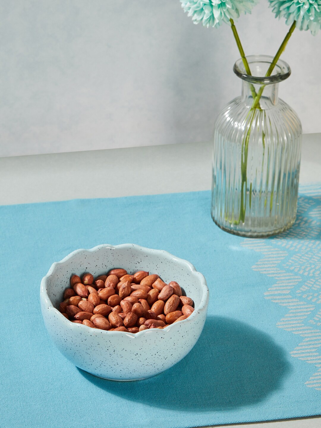 

Fabindia Dishwasher And Microwave Safe Printed Ceramic Glossy Bowls, Blue