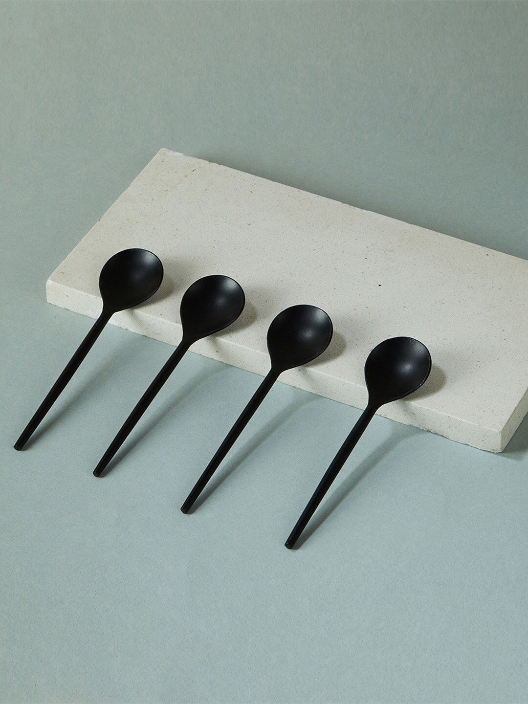 

Fabindia Set Of 4 Black Solid Jivita Desert Spoon