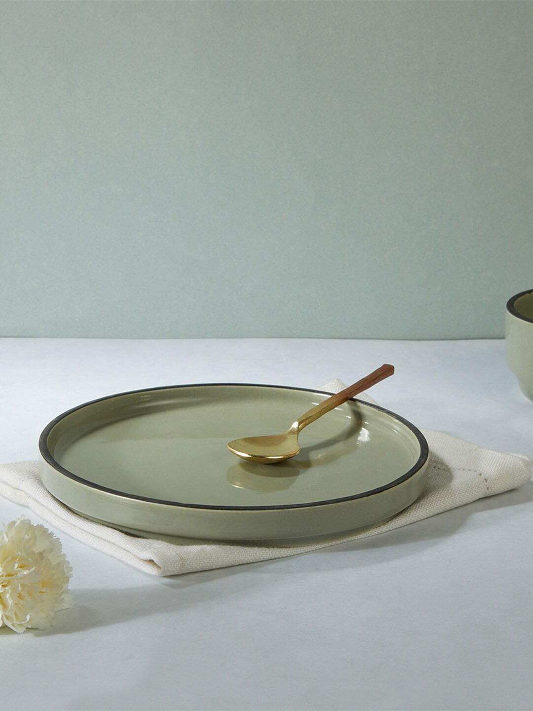 

Fabindia Grey Dishwasher And Microwave Safe Ceramic Glossy Plates