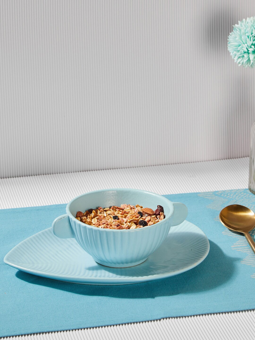 

Fabindia Blue Solid Ceramic Glossy Bowls