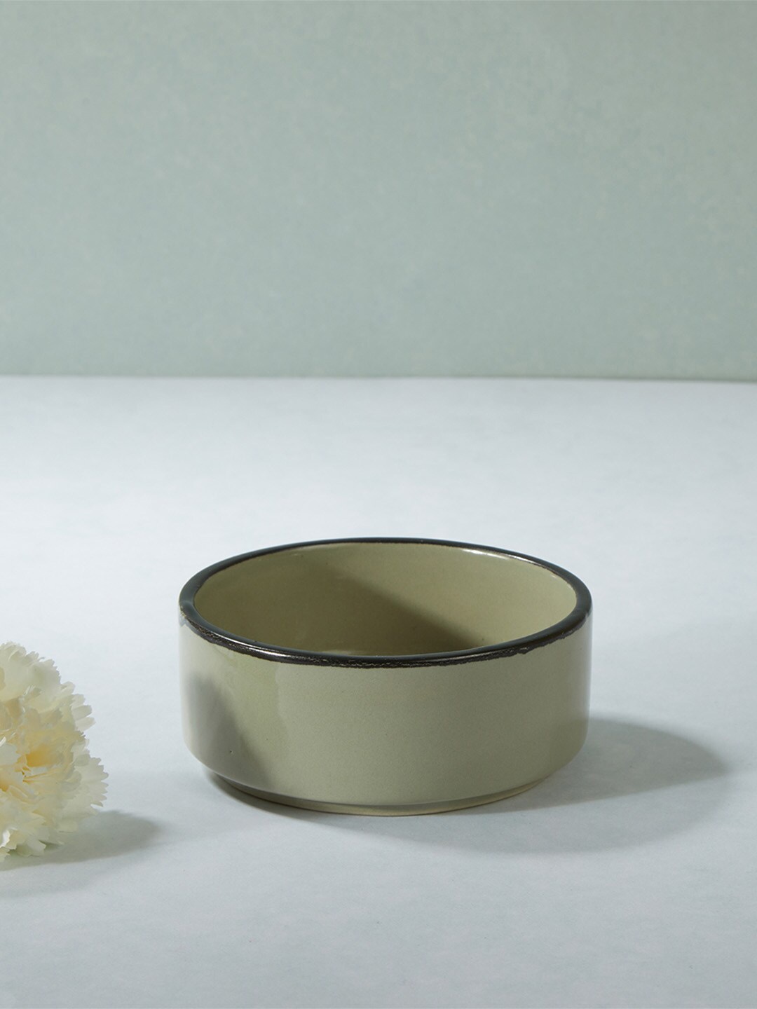 

Fabindia Grey Solid Ceramic Serving Bowl