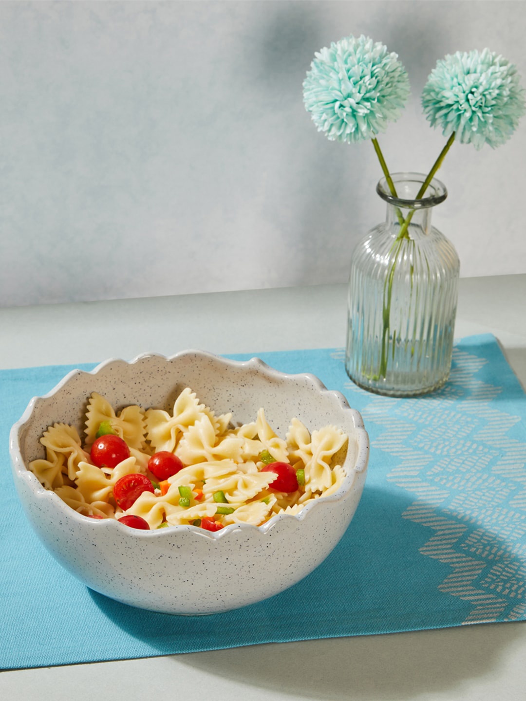 

Fabindia Grey Solid Ceramic Serving Bowl