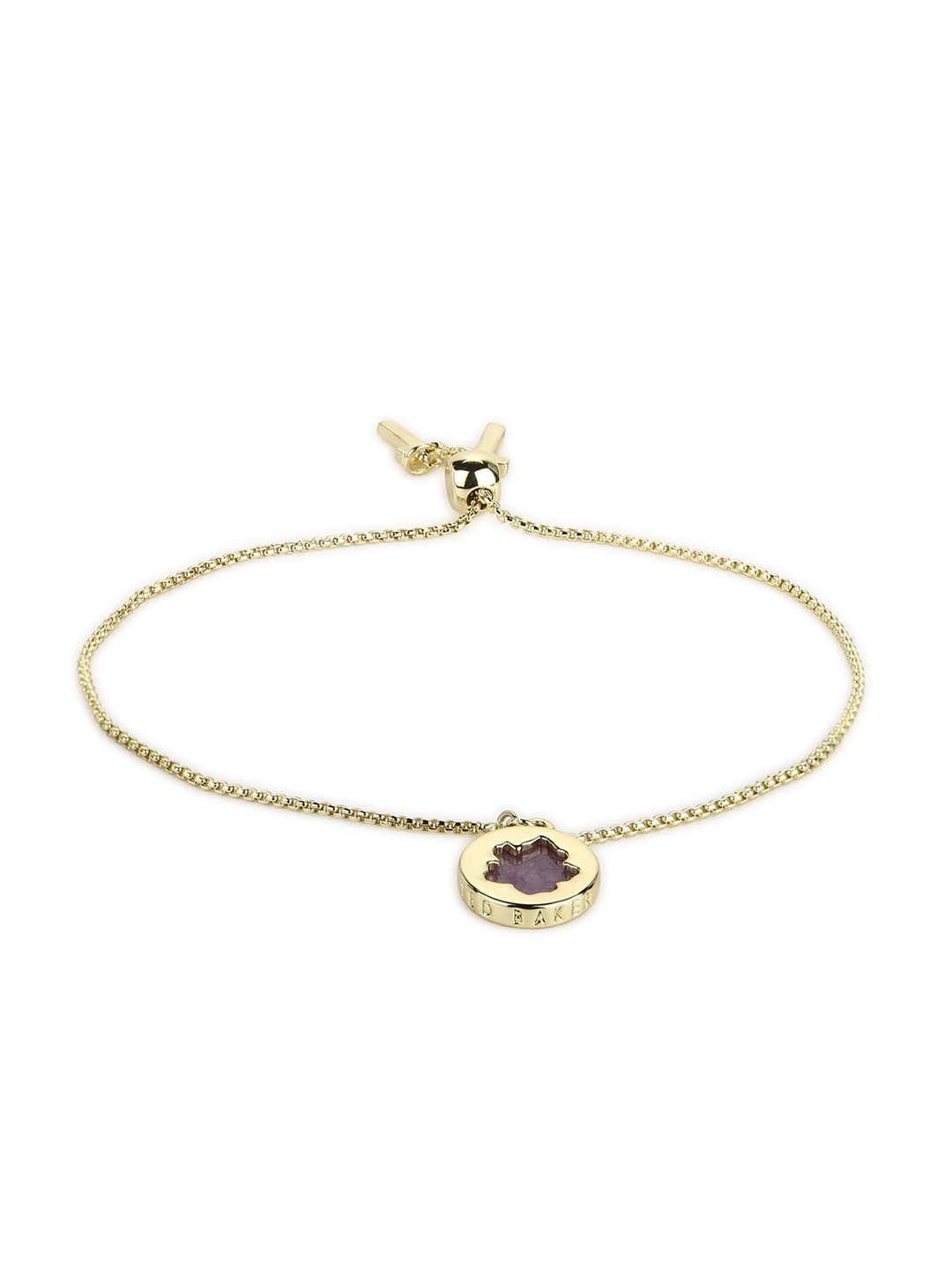 

Ted Baker Women Gold-Toned & Purple Gold-Plated Cuff Bracelet