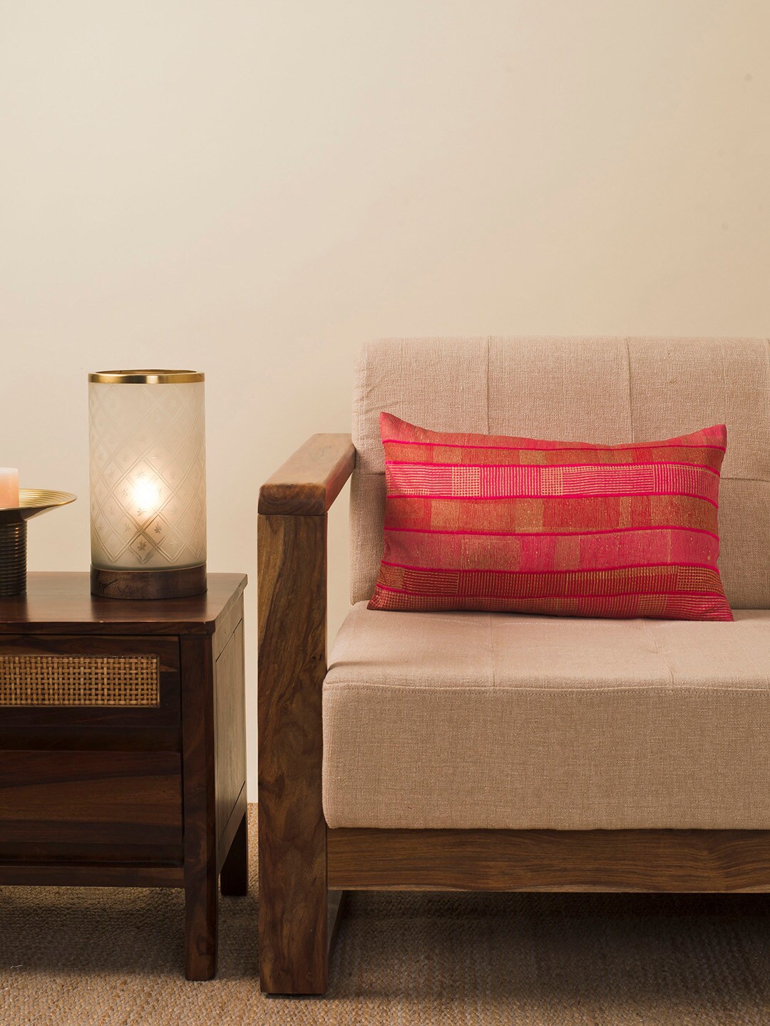

Fabindia Fuchsia Geometric Rectangle Cushion Covers