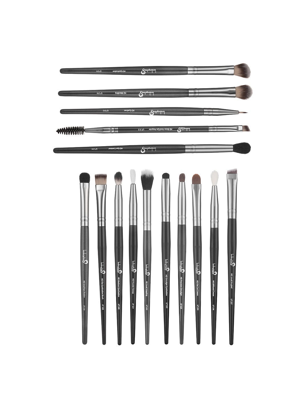 

LONDONPRIME Set Of 15 HD Pro Eye essential Brush, Black