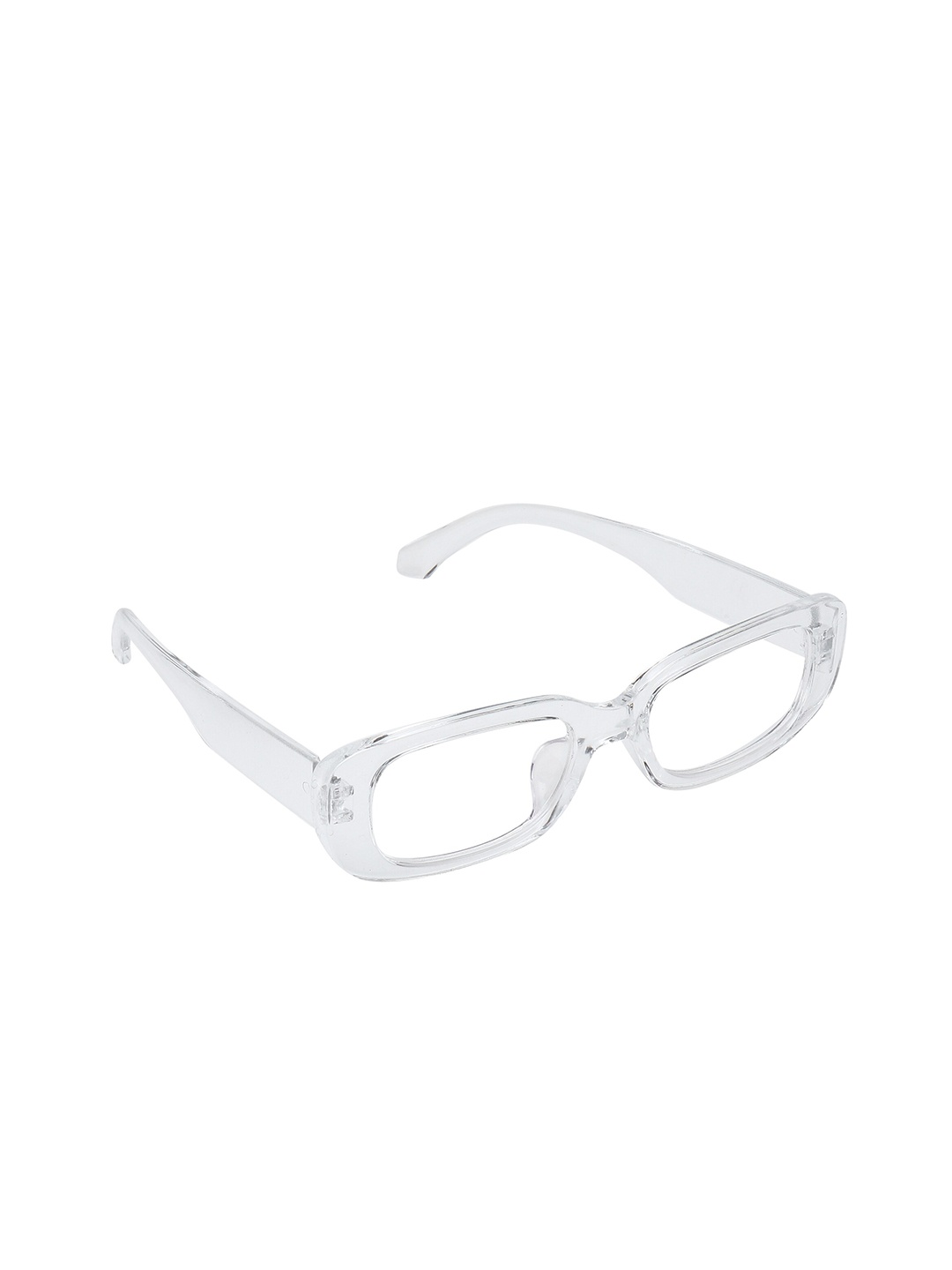 

SCAGLIA Unisex Clear Lens & White Square Sunglasses with UV Protected Lens CANDY_WHT CLR_SCG-White