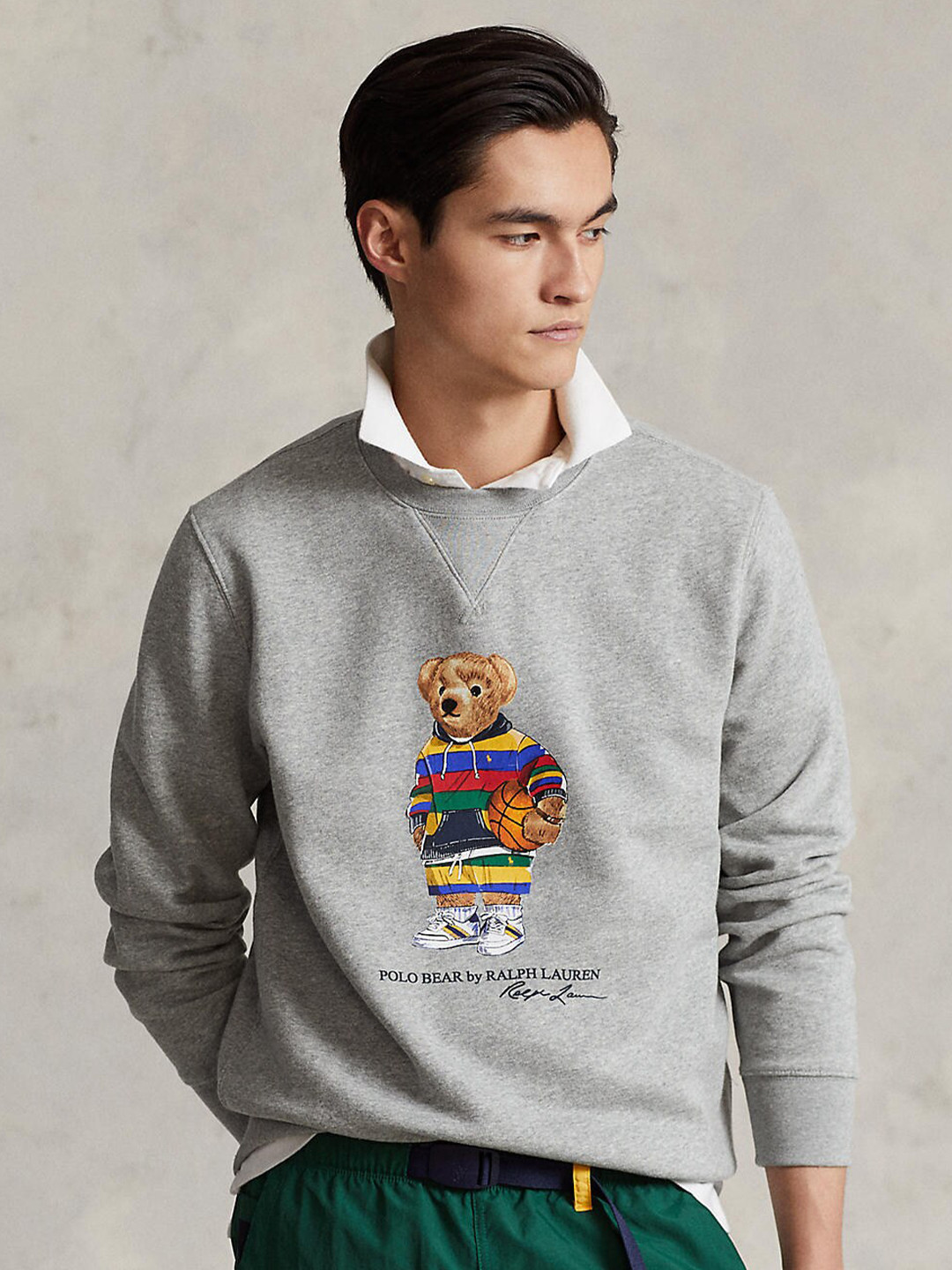 

Polo Ralph Lauren Men Grey Printed Sweatshirt
