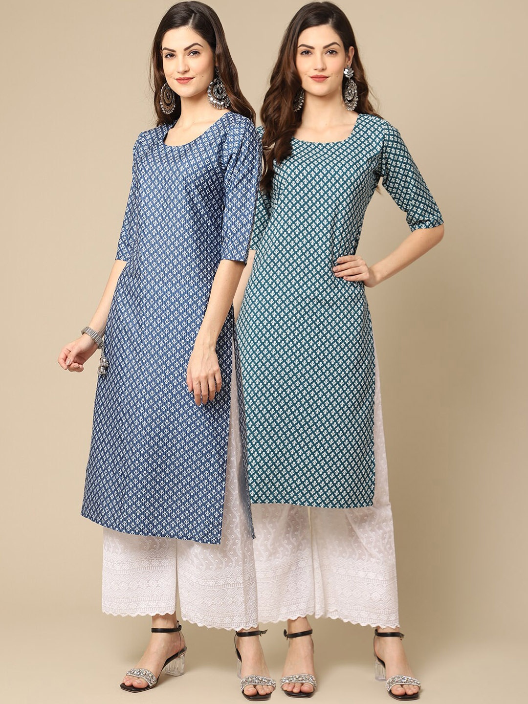 

7Threads 2 Women Multicoloured Floral Printed Crepe Kurta, Multi
