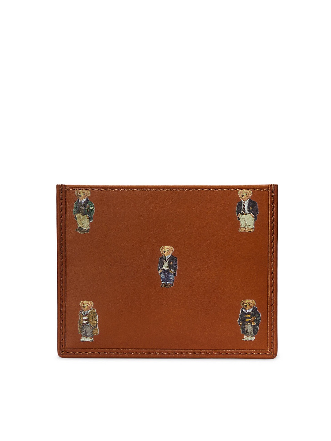

Polo Ralph Lauren Men Brown Printed Leather Card Holder