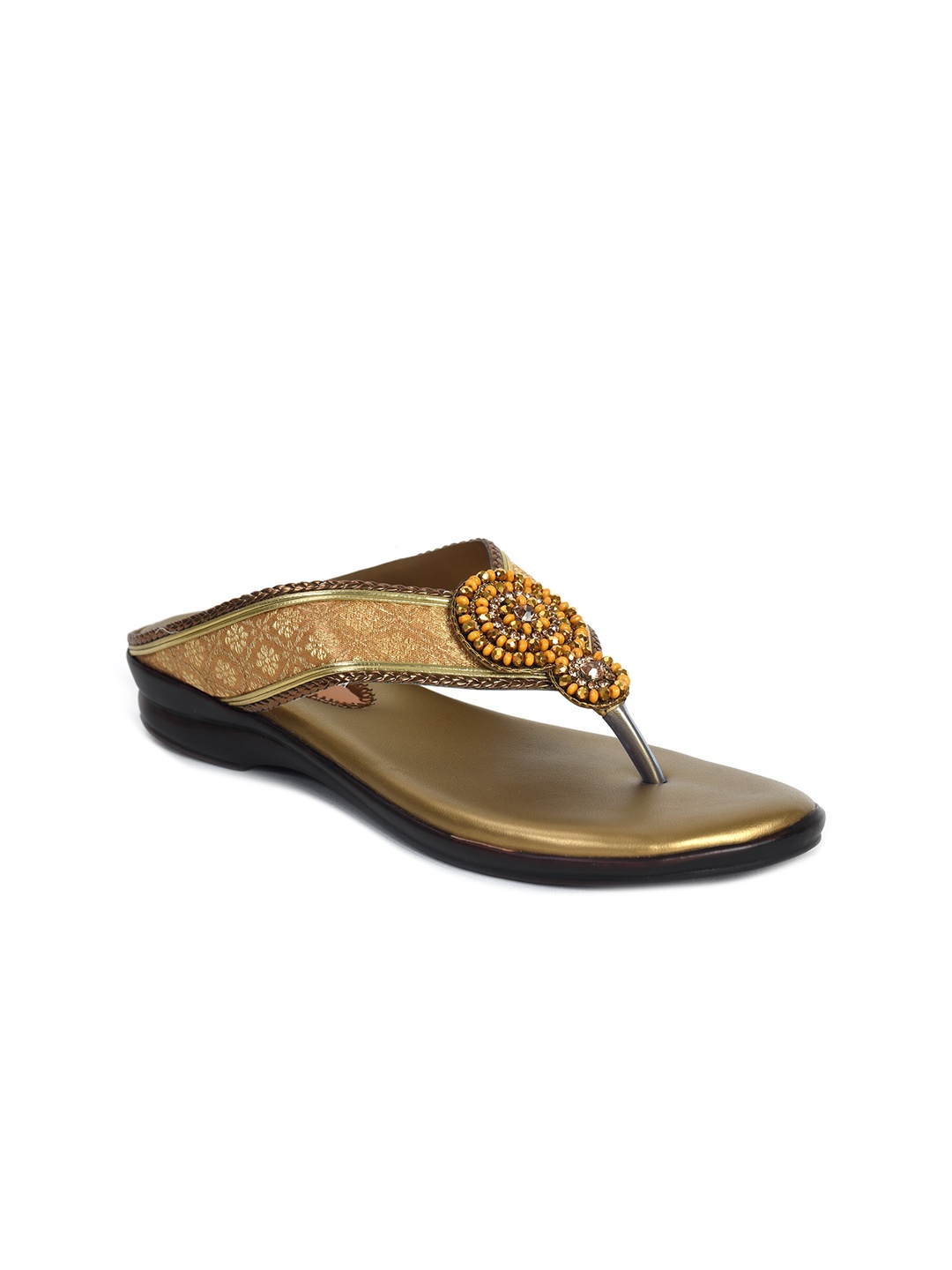

Ajanta Gold-Toned Embellished Platform Sandals
