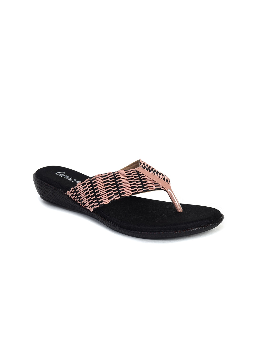 

Ajanta Pink & Black Flatform Heels