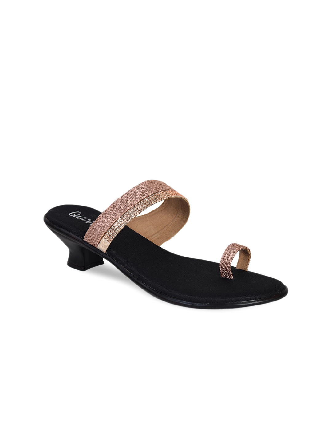 

Ajanta Women Pink & Black Block Heels