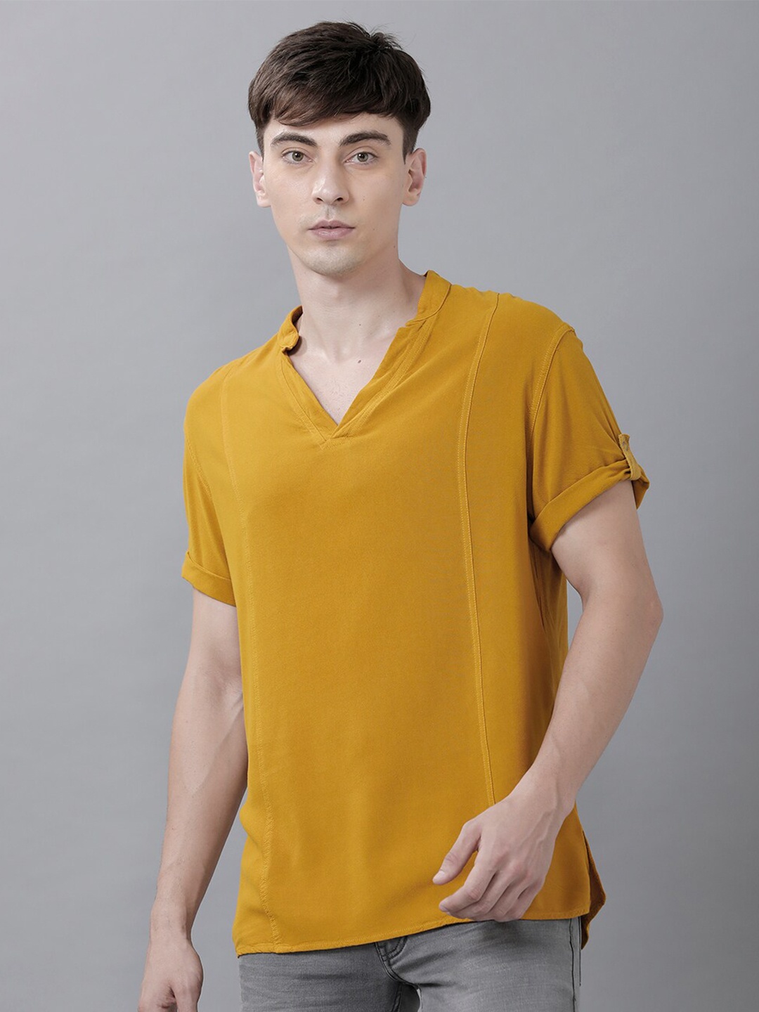 

IDENTITI Men Mustard Comfort Casual Shirt