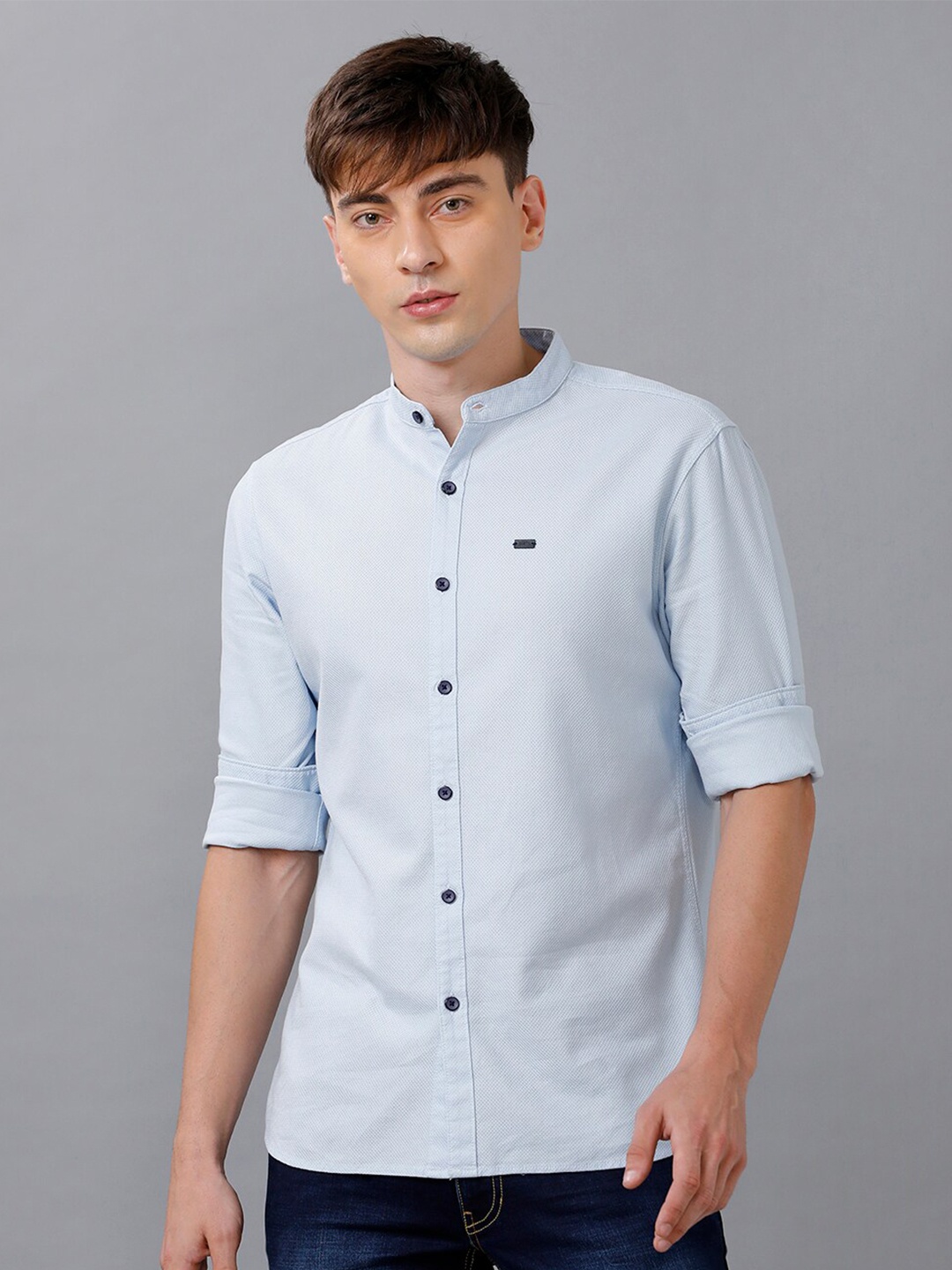 

IDENTITI Men Blue Comfort Slim Fit Casual Shirt