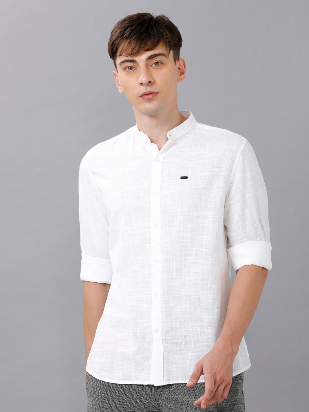 

IDENTITI Men White Comfort Slim Fit Casual Shirt
