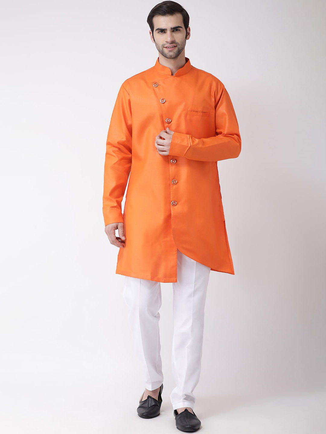 

SG LEMAN Men Orange Kurta with Pyjamas