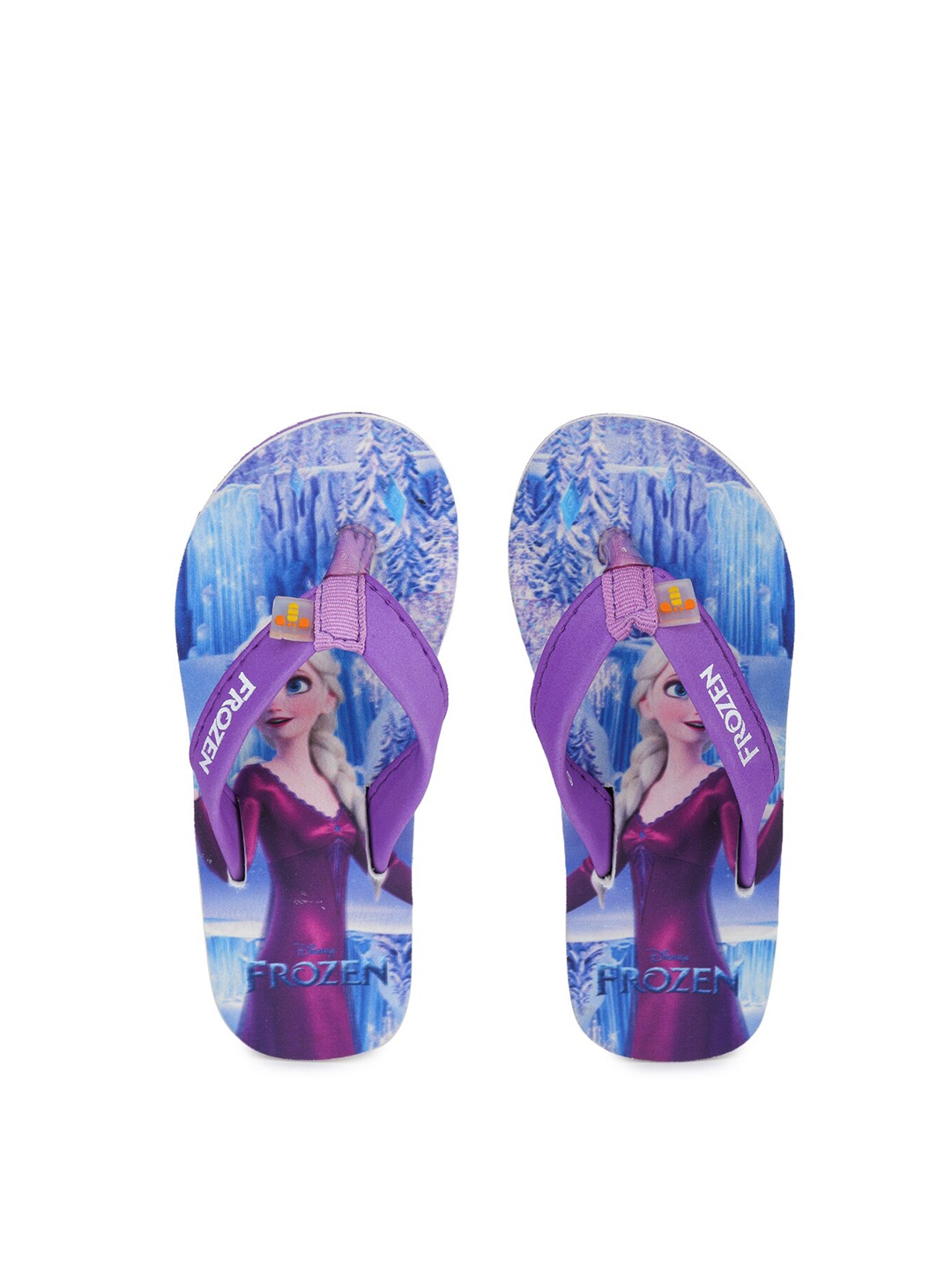 

toothless Girls Purple & White Printed Rubber Thong Flip-Flops