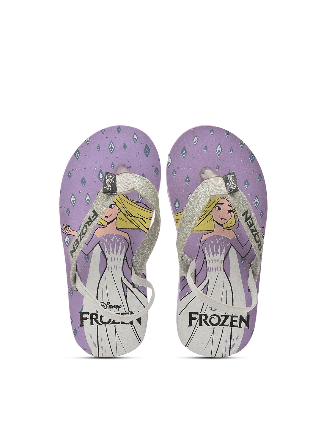

toothless Girls Purple & White Printed Thong Flip-Flops