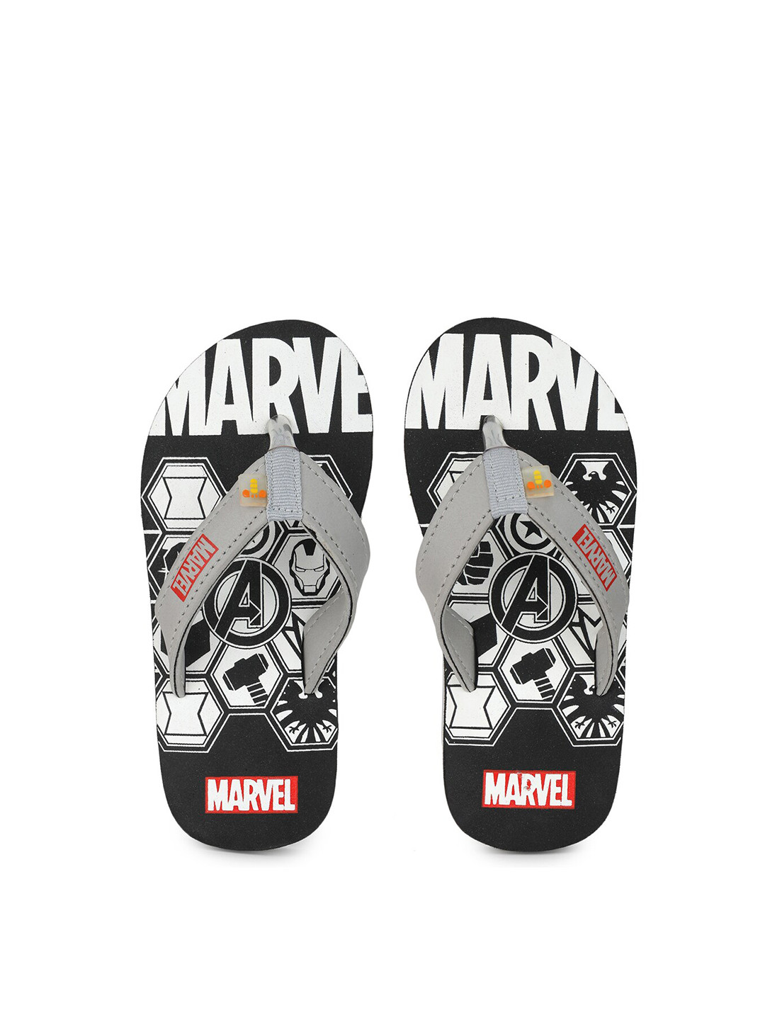 

toothless Boys Black & White Printed Rubber Thong Flip-Flops
