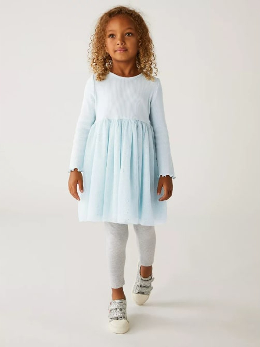 

Marks & Spencer Girls Blue Fit & Flare Dress