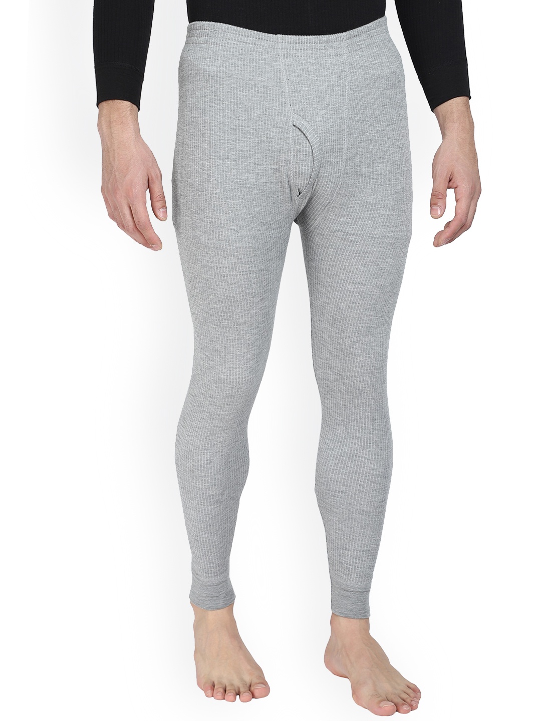 

BODYCARE INSIDER Men Grey Solid Cotton Thermal Bottoms
