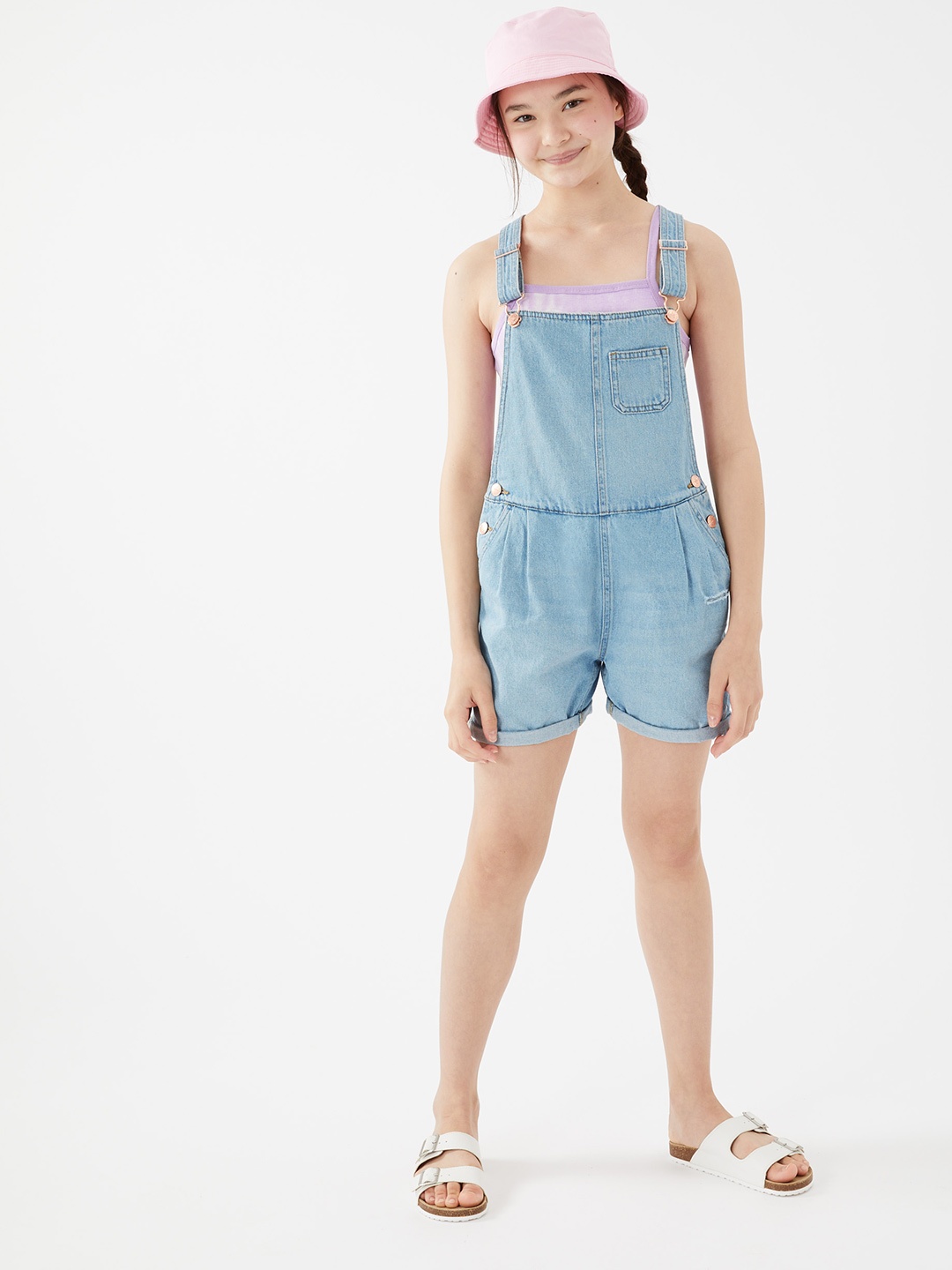 

Marks & Spencer Girls Blue Solid Jumpsuit