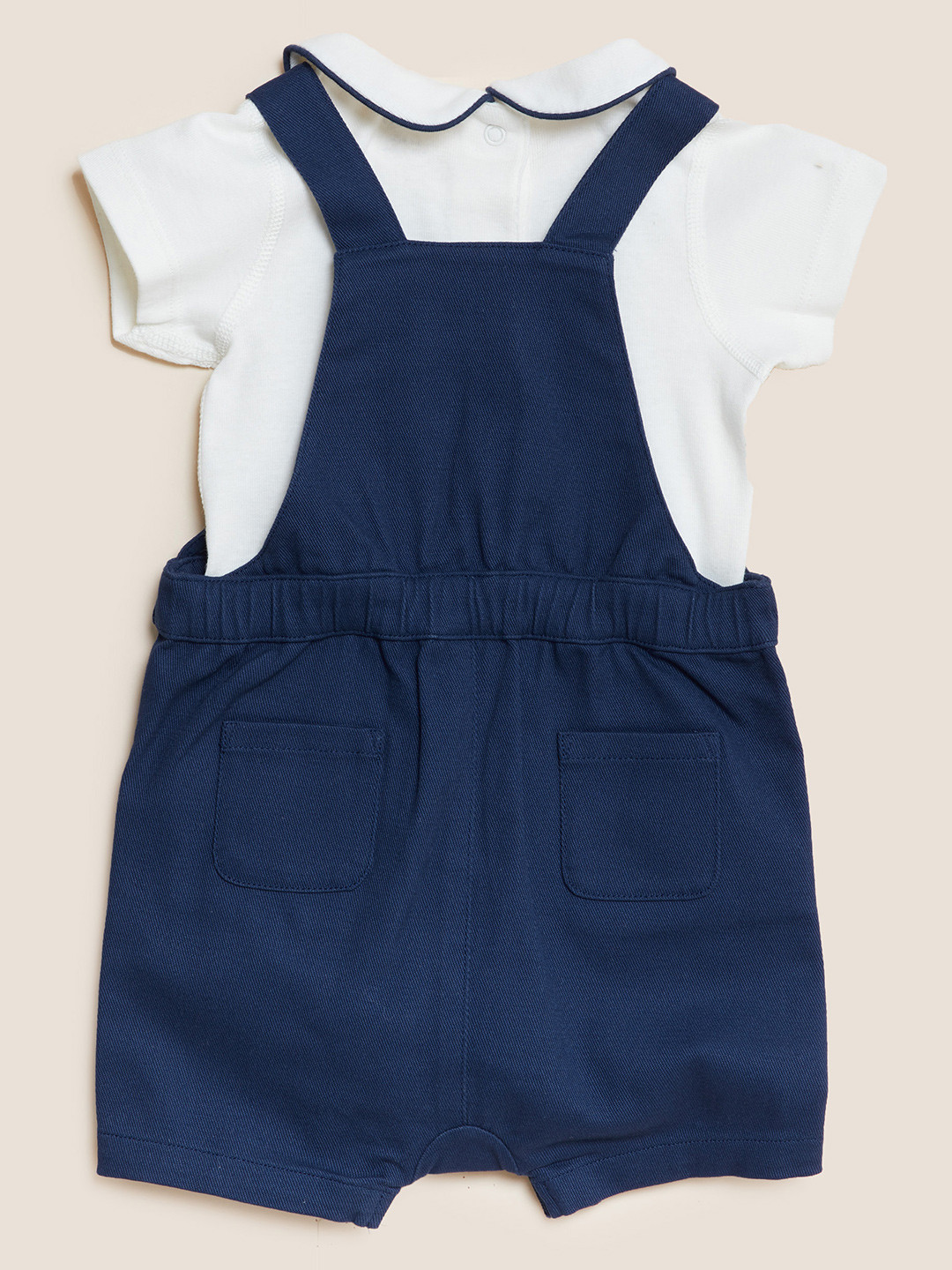 

Marks & Spencer Girls Blue Pure Cotton T-shirt with Dungaree