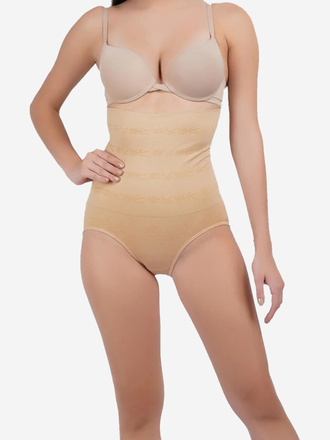 

COLOR STYLE Women Brown Solid Cotton Tummy Shapewear