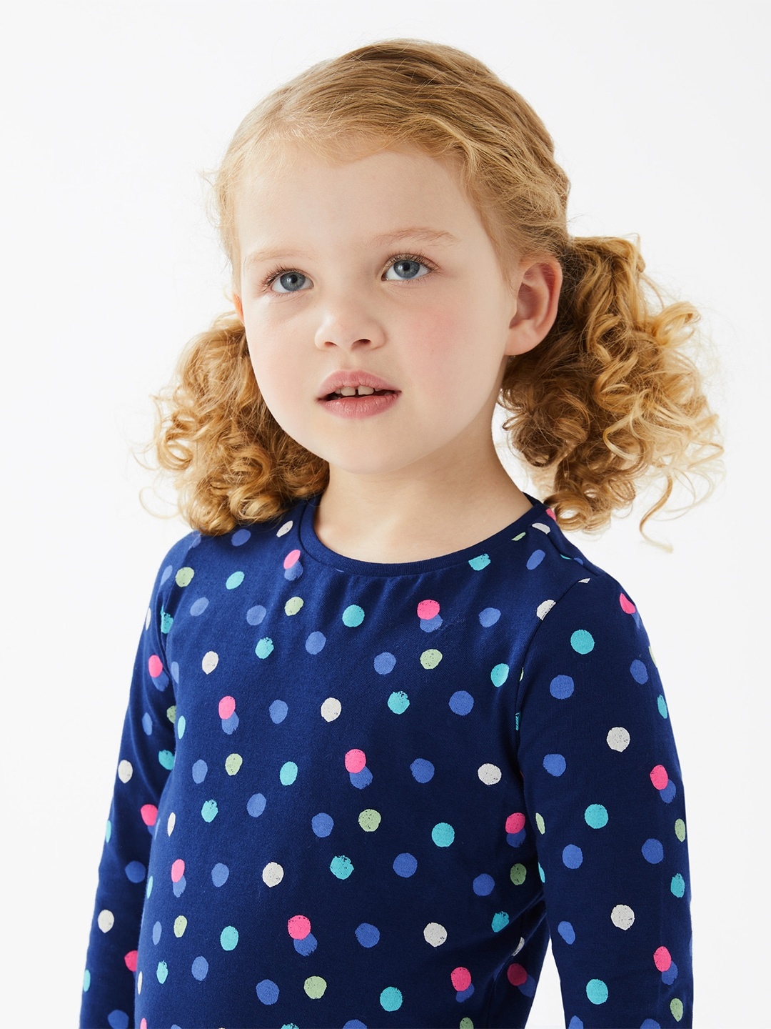 

Marks & Spencer Girl Navy Blue Printed Top