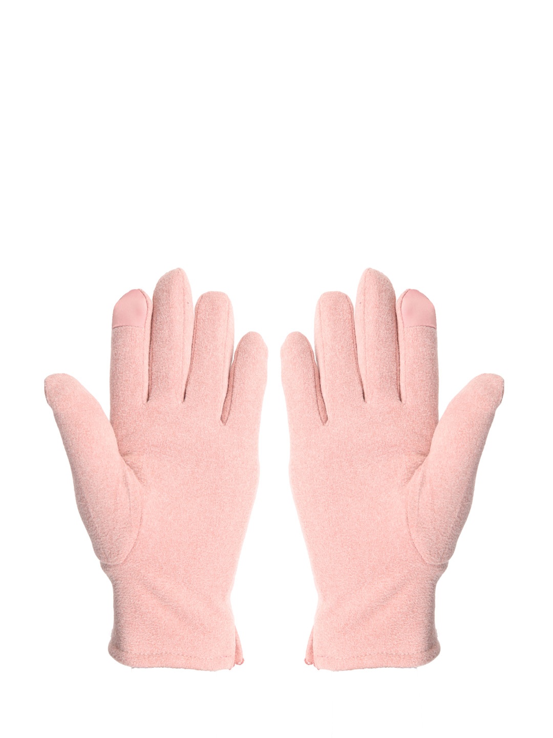 

FabSeasons Women Peach-Colored Solid Gloves