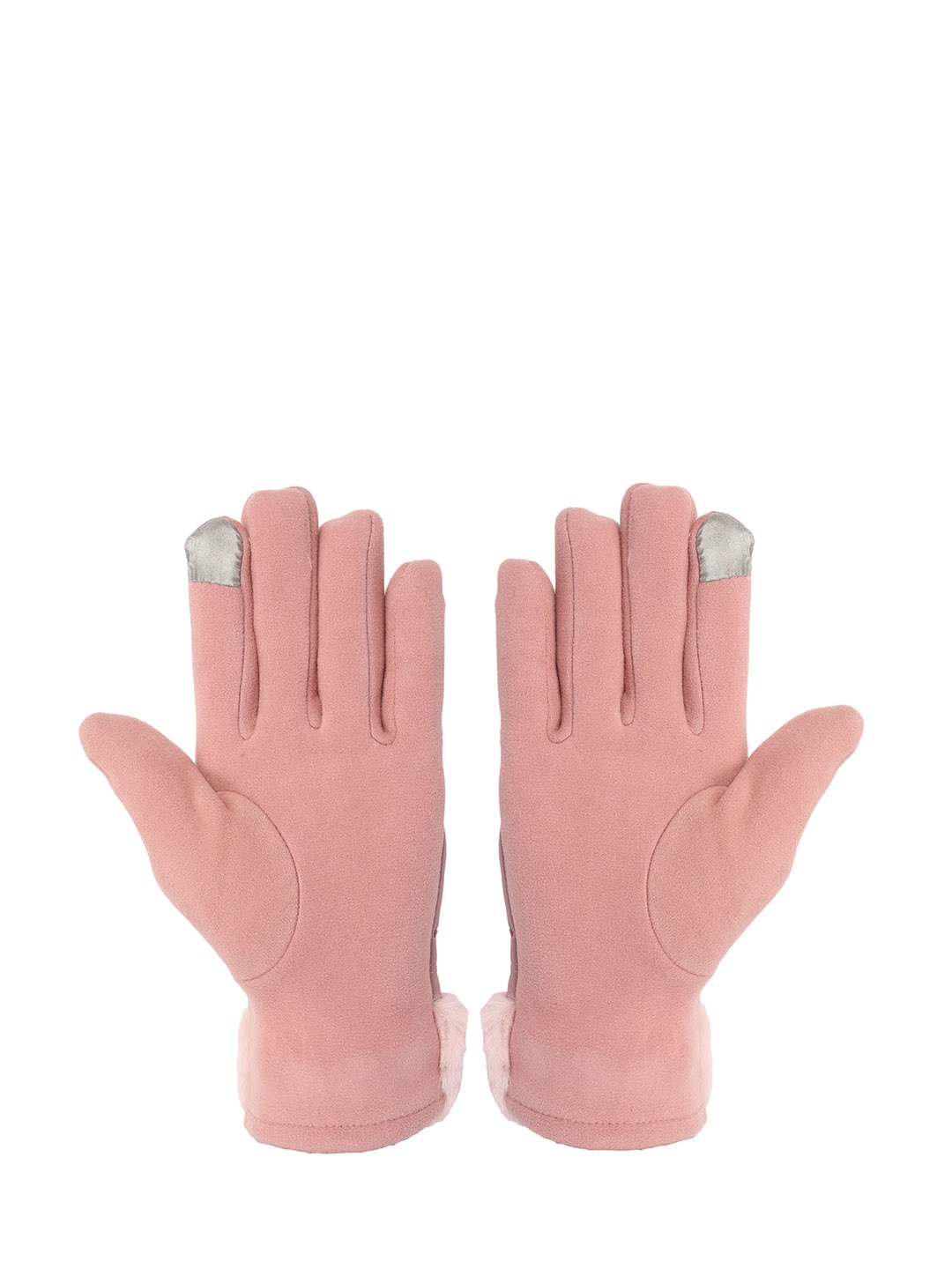 

FabSeasons Women Peach-Colored Solid Winter Touchscreen Finger Gloves