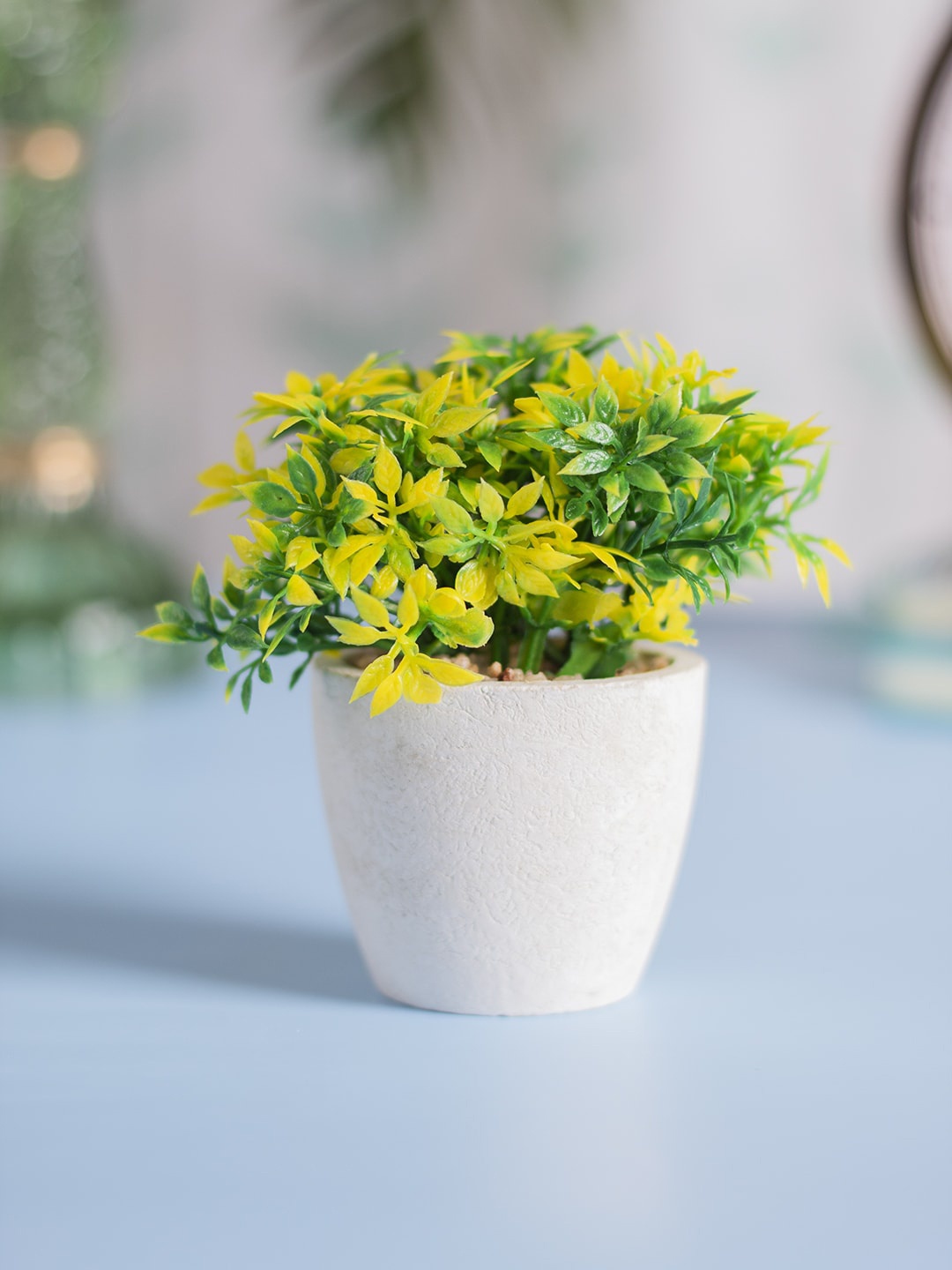 

MARKET99 White Artificial Plastic Plants With Pot