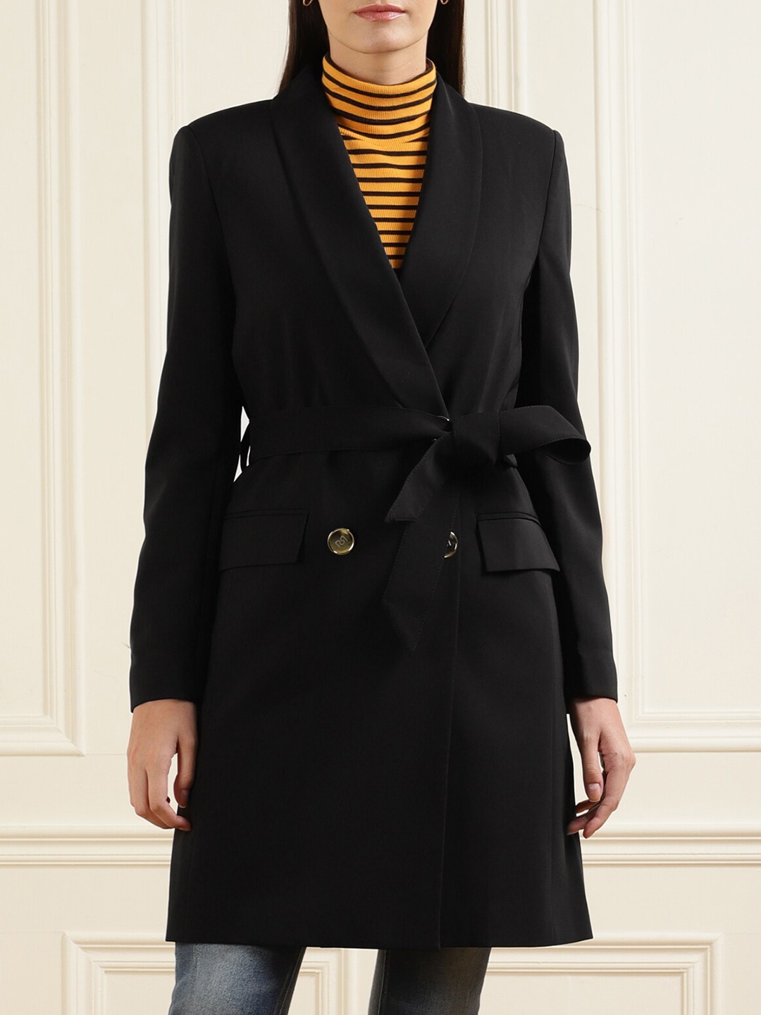 

Rinascimento Women Black Longline Tailored Jacket