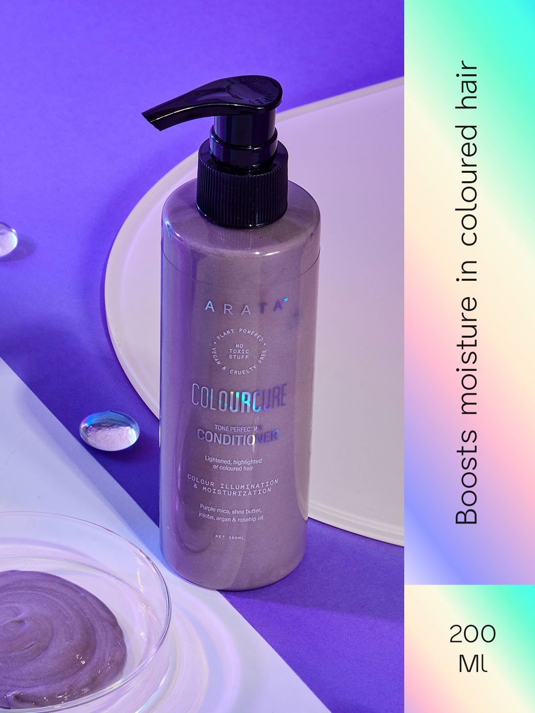 

ARATA Colourcure Tone Perfecting Conditioner 200ml, Purple