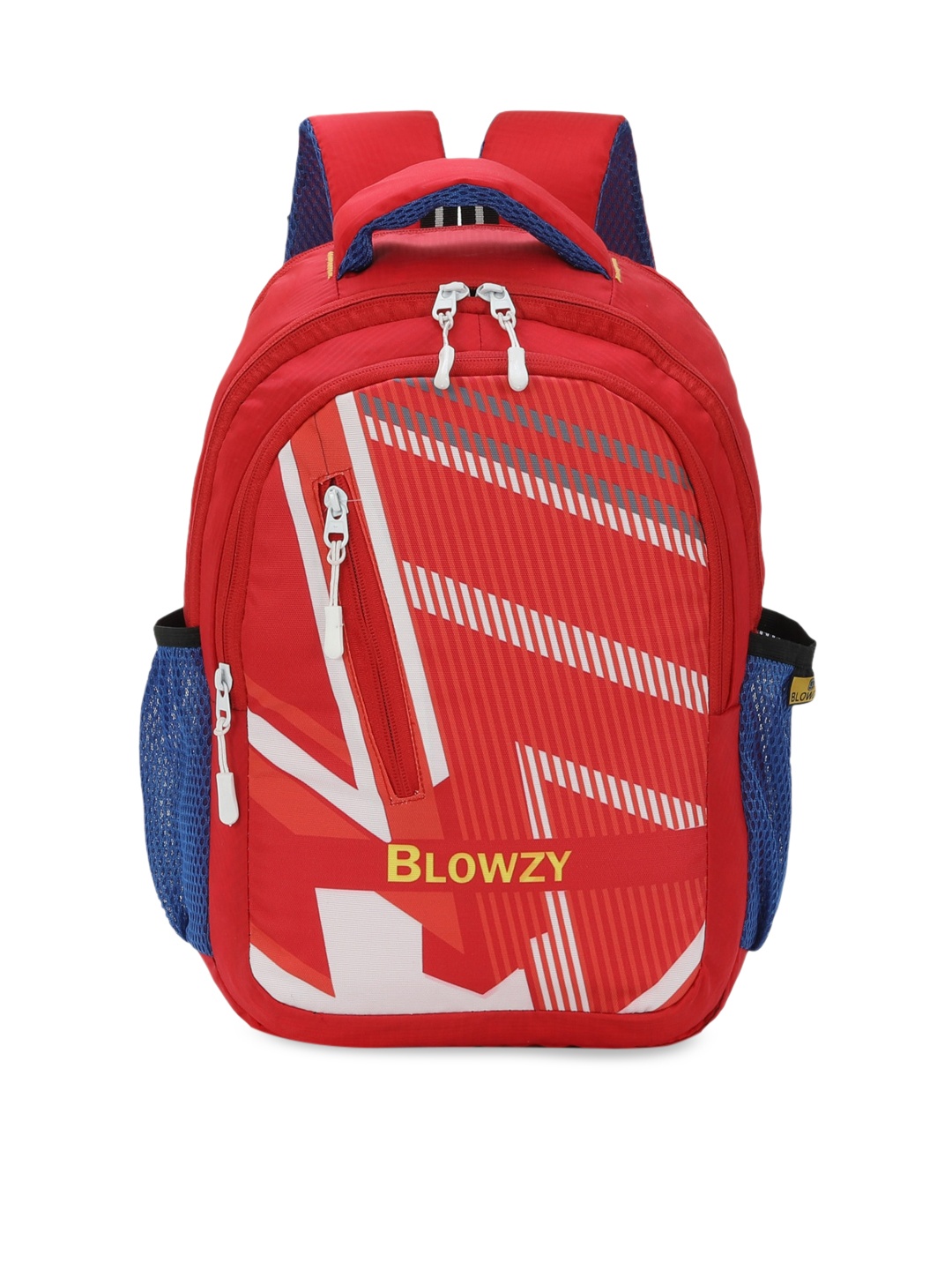 

Blowzy Bags Unisex Kids Red & Blue Graphic Backpack with Hip Strap