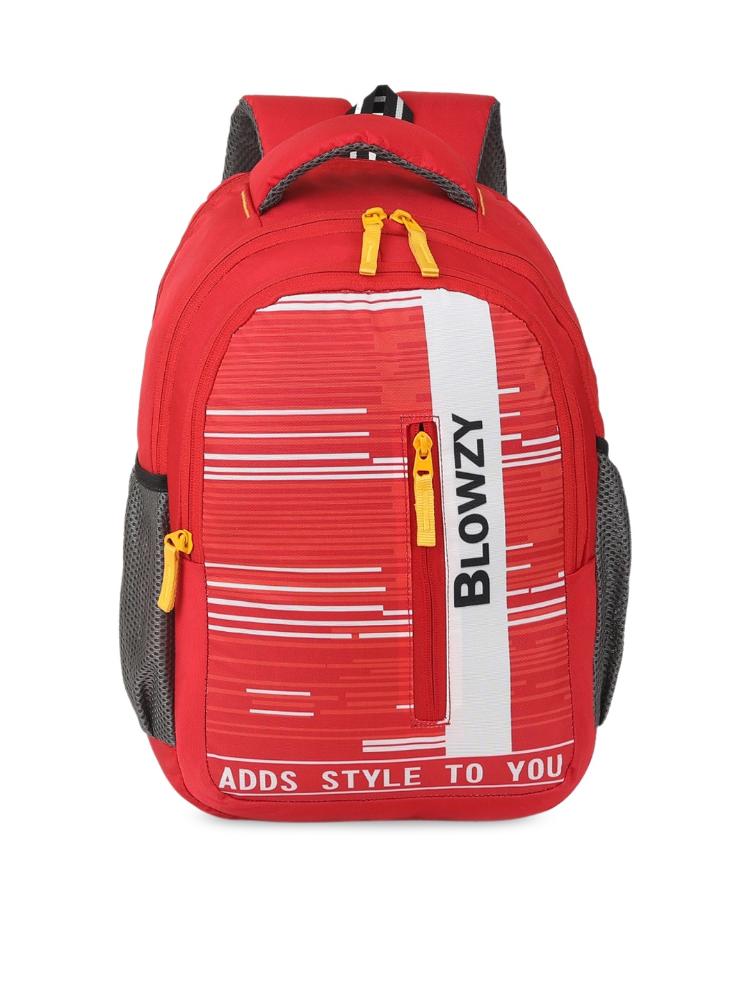 

Blowzy Bags Unisex Kids Red & Grey Typography Backpack