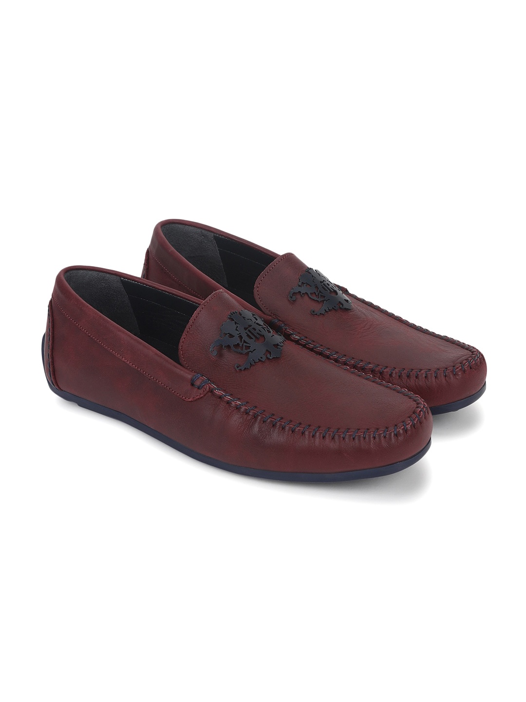 

JOHN RICHARDO Men Brown Leather Loafers