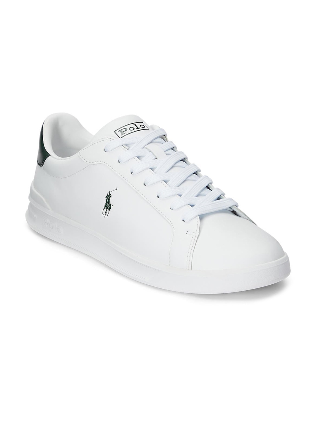 

Polo Ralph Lauren Men White Heritage Court II Solid Leather Sneakers