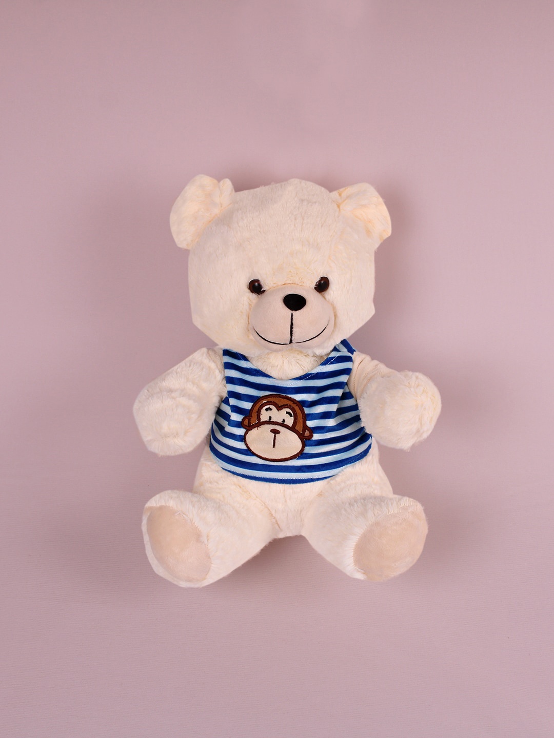

DukieKooky Kids Beige Colored & Blue Teddy Bear Soft Toy