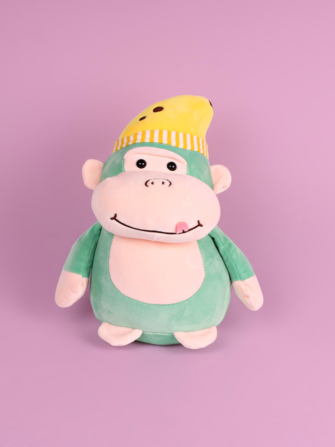 

DukieKooky Kids Green & Yellow Monkey With Cap Soft Toy