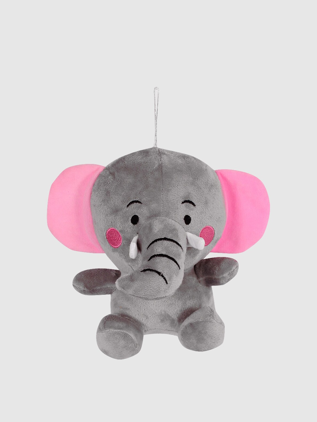 

DukieKooky Unisex Kids Grey & Pink Baby Elephat Soft Toy