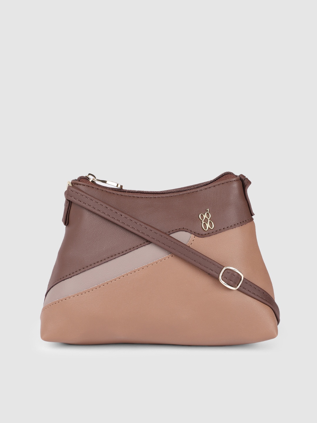 

Baggit Brown & Beige Colourblocked Sling Bag