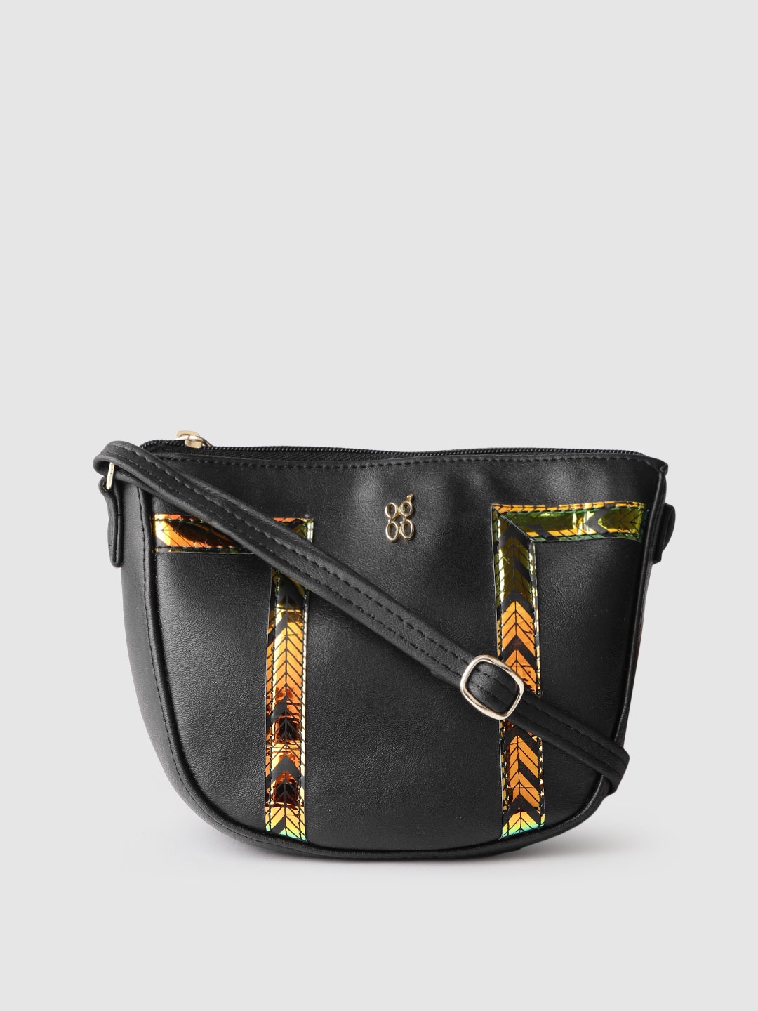 

Baggit Women Black Solid Structured Sling Bag