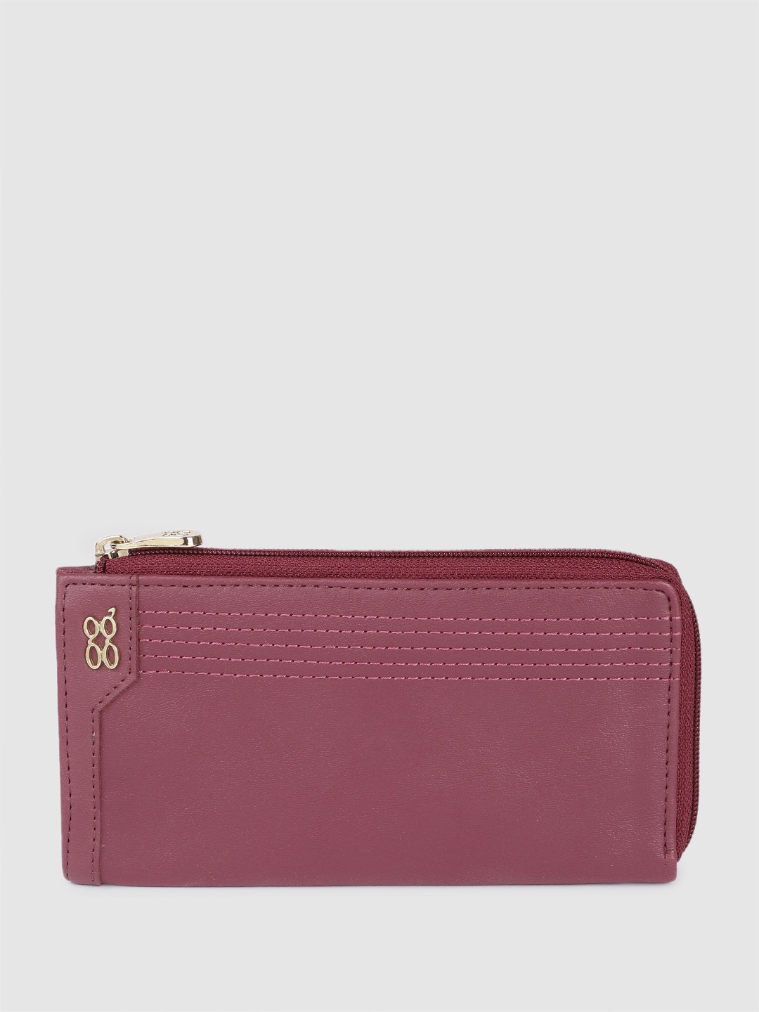 

Baggit Women Solid Zip Around Wallet, Red