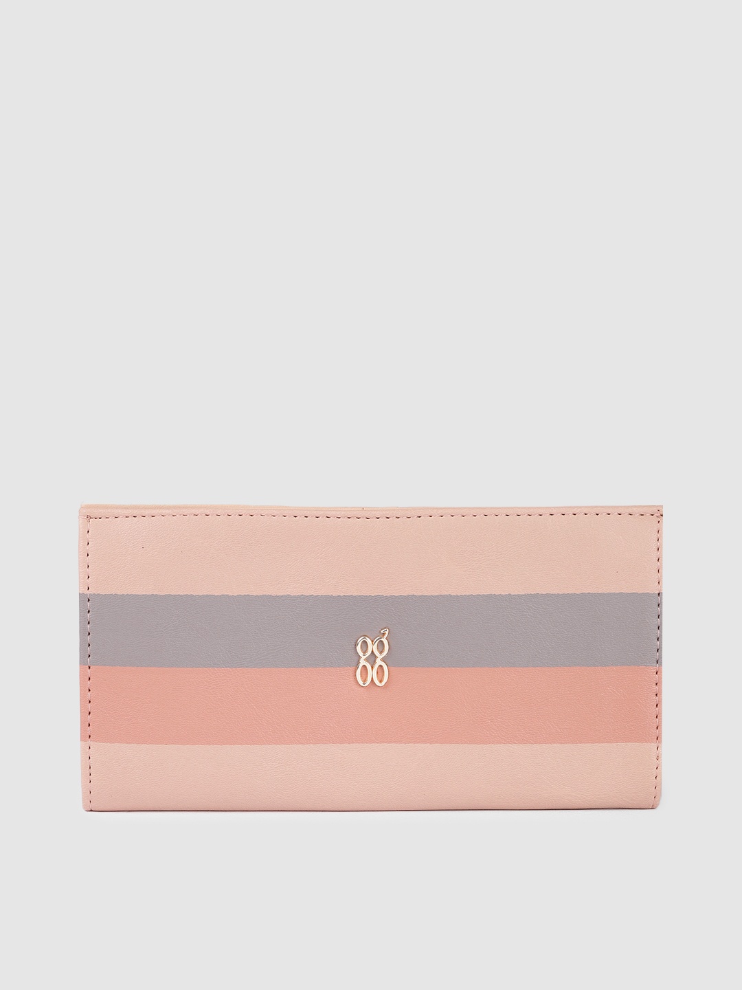

Baggit Women Beige Striped Two Fold Wallet
