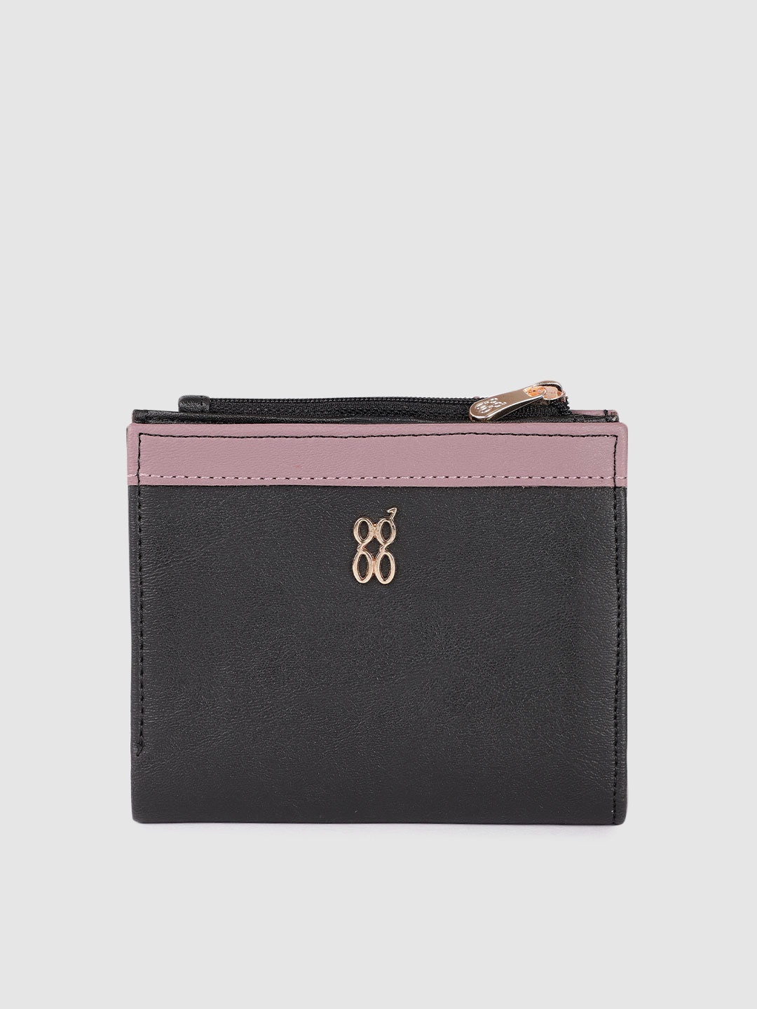 

Baggit Women Black Solid Two Fold Wallet