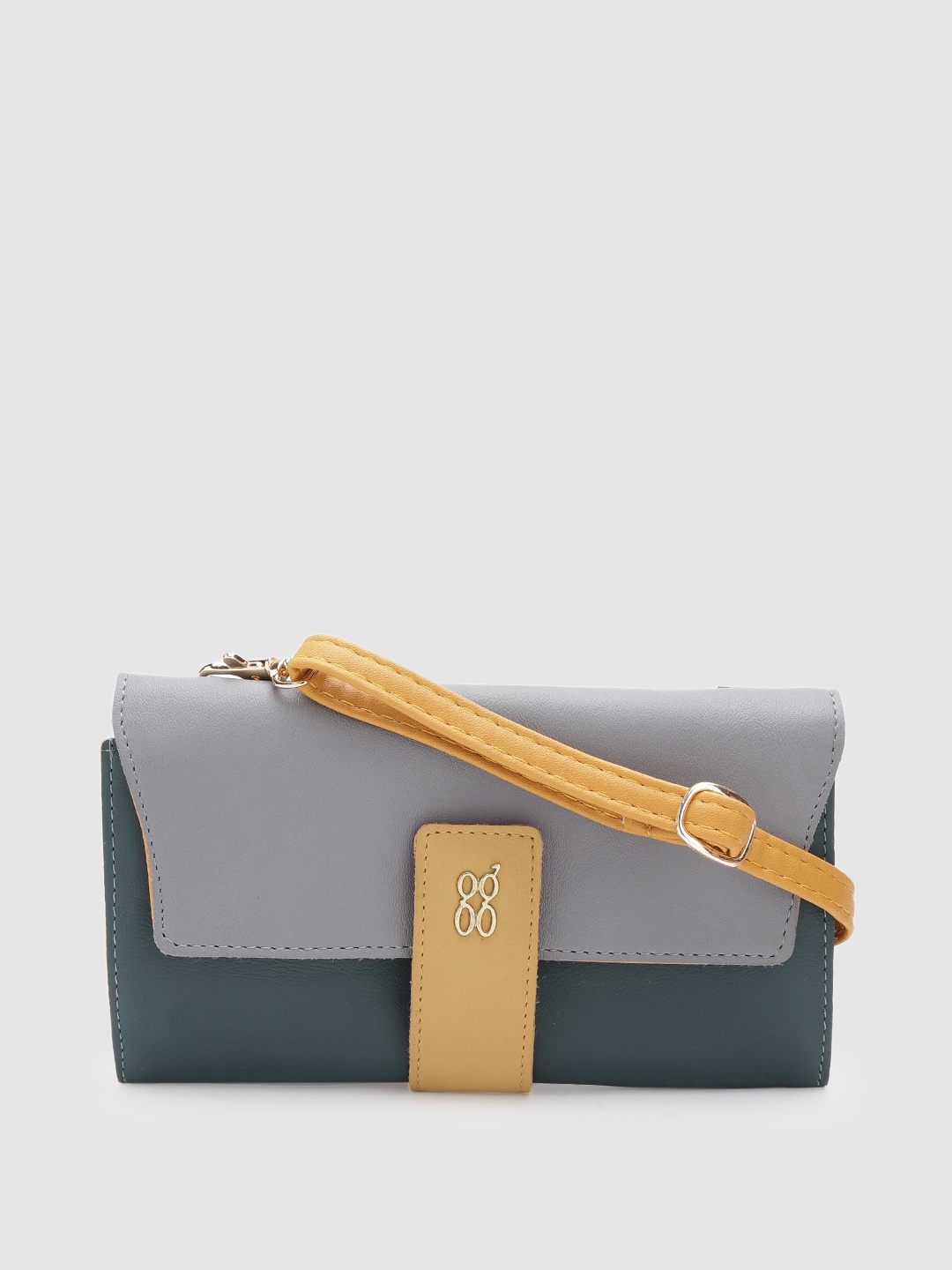 

Baggit Women Colourblocked Two Fold Wallet, Green